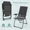 Set of 2 Foldable Patio Sling Chairs – 7-Position Adjustable Recliner, Heavy-Duty Steel Frame